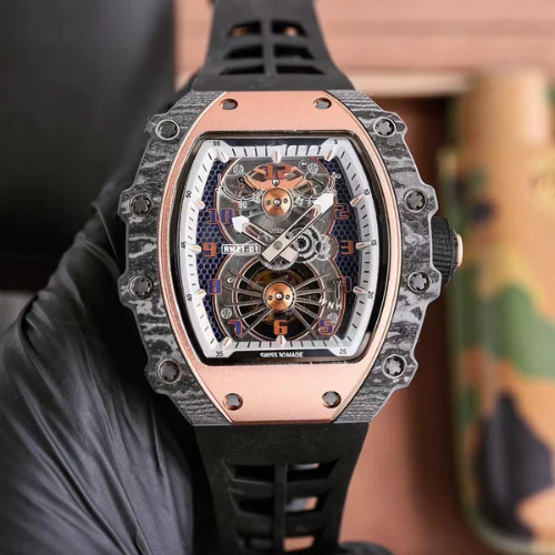 RM 055 - Tourbillon Aerodyne - Rose Gold Ceramic & Black Rubber