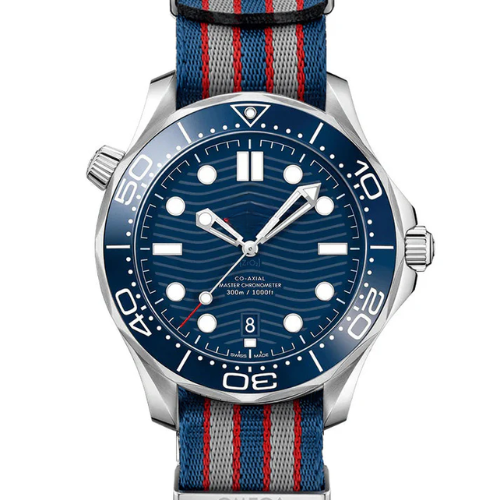 OMG Seamaster Diver 300M – Blue Dial – NATO Canvas Strap – Automatic – 42mm