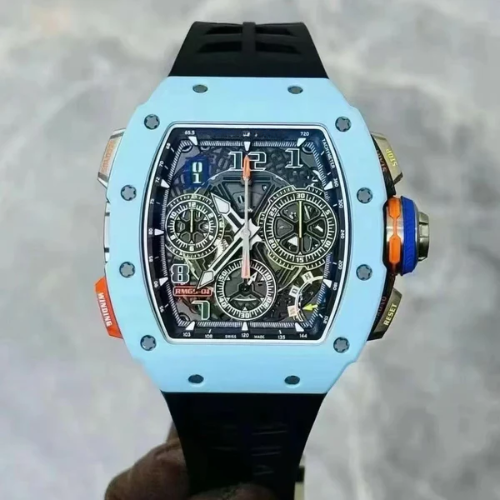 RM 11-04 - Automatic Flyback Chronograph - Baby Blue Ceramic
