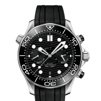 OMG Seamaster Diver 300M – Black Steel – Black Rubber – Quartz – 42mm