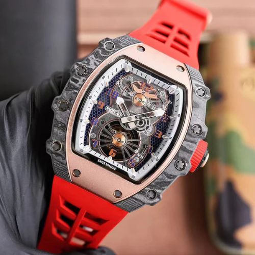 RM 055 - Tourbillon Aerodyne - Black Ceramic & Red Rubber