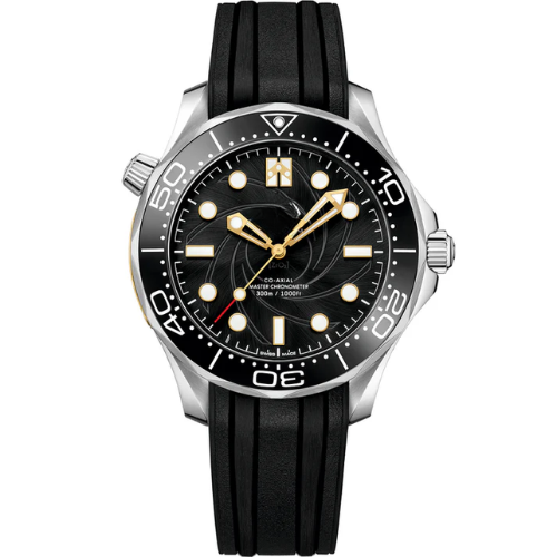 OMG Seamaster Diver 300M – Black & Silver – Black Rubber – Automatic – 41mm