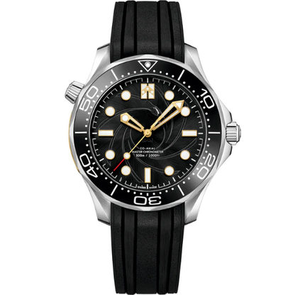 OMG Seamaster Diver 300M – Black & Silver – Black Rubber – Automatic – 41mm