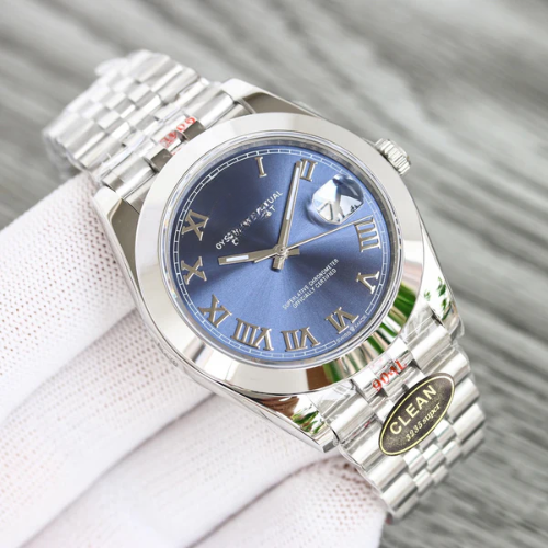 RLX Datejust 41 – Oyster, 41 mm, Oystersteel – Blue dial with Roman numerals