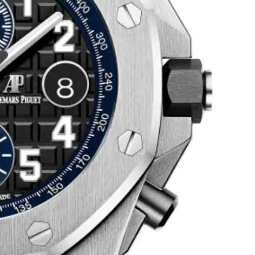 AP Royal Oak Blue Black – Blue Leather – 904L Steel – 42mm (Quartz)