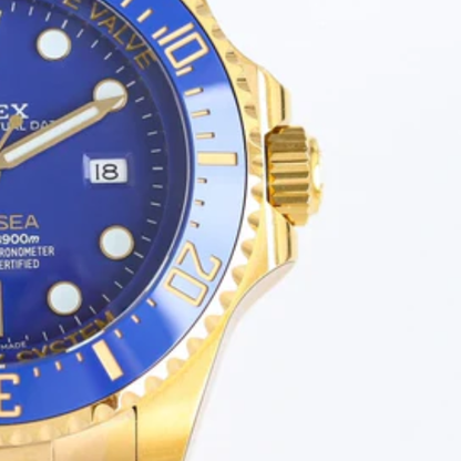 RLX Deepsea 44, ref. 136668LB, yellow gold, blue dial