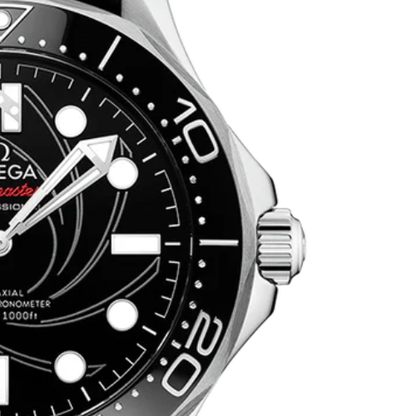 OMG Seamaster Diver 300M – Black Steel – Leather Strap – Automatic – 42mm