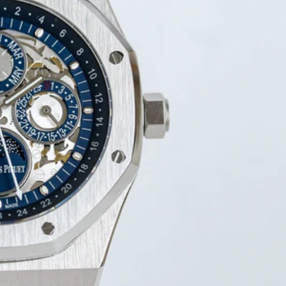 AP Royal Oak Skeleton Blue Grey – White 904L Steel – 41mm