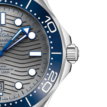 OMG Seamaster Diver 300M – Blue Bezel & Grey Wave Dial – Blue Rubber – Automatic – 42mm