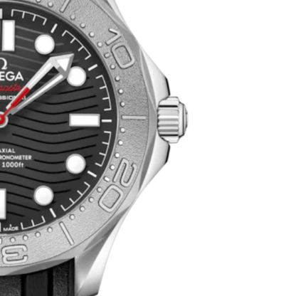 OMG Seamaster Diver 300M – Black & Silver – Black Rubber – Automatic – 41mm