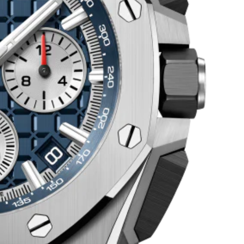 AP Royal Oak Chronograph Ceramic Bezel – 904L Steel – 43mm (Quartz)