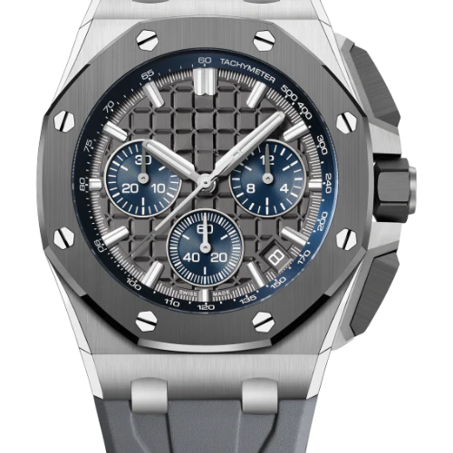 AP Royal Oak Chronograph Ceramic Bezel – 904L Steel – 43mm (Quartz)